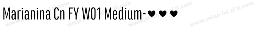 Marianina Cn FY W01 Medium字体转换